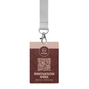 Badge identificativi in carta laminata stampata a lunga durata (100×70 mm)