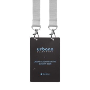 Badge identificativi in carta laminata resistente (120×80 mm)