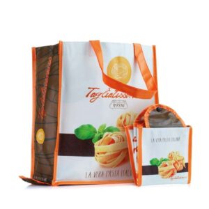 Shopper orizzontale pieghevole: 30x35x15cm.