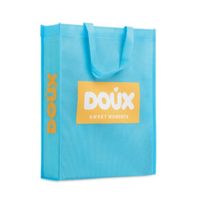 Shopper verticale in tessuto non tessuto PP da 80 g/m² (32 x 40 x 9 cm)