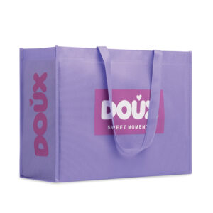 Shopper in tessuto non tessuto PP da 80 g/m² con apertura orizzontale (42x32x16 cm)