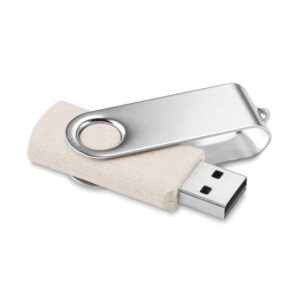 Chiavetta USB con custodia in paglia/PP 1-64GB.