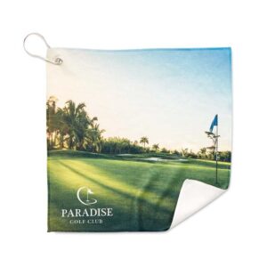Asciugamano da golf in policotone a colori (280 g/m²).