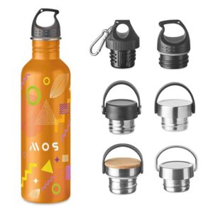 Bottiglie in acciaio inossidabile a singolo strato a Pantone da 750 ml.