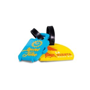 Etichetta bagagli in PVC morbido di forma personalizzata (max. 10x10cm)