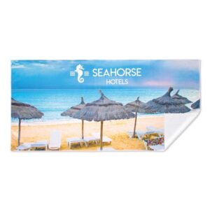 Telo da spiaggia in microfibra 240 g/m² a colori.