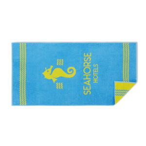 Telo mare intrecciato a 2 colori in cotone da 350 g/m².
