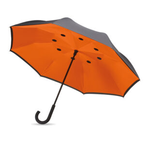 ⌀105cm/23″ ombrello reversibile con manico curvo