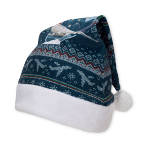 Cappello da Babbo Natale sublimato con fascia bianca.