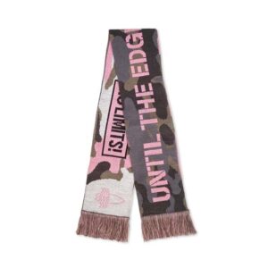 Sciarpa jacquard in rPET a doppio strato con design personalizzato multicolore.