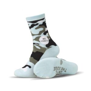 Calzini girocollo in cotone jacquard dal design personalizzato.