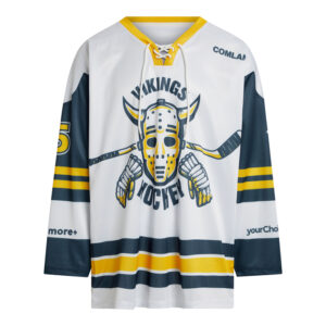 Maglia da hockey su ghiaccio con colletto allacciato 220 g/m²