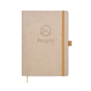 Notebook con copertina morbida in pelle PU formato A5 con fogli stampati con il tuo disegno.