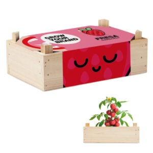 Cassetta in legno con semi a scelta per creare un kit di coltivazione unico.