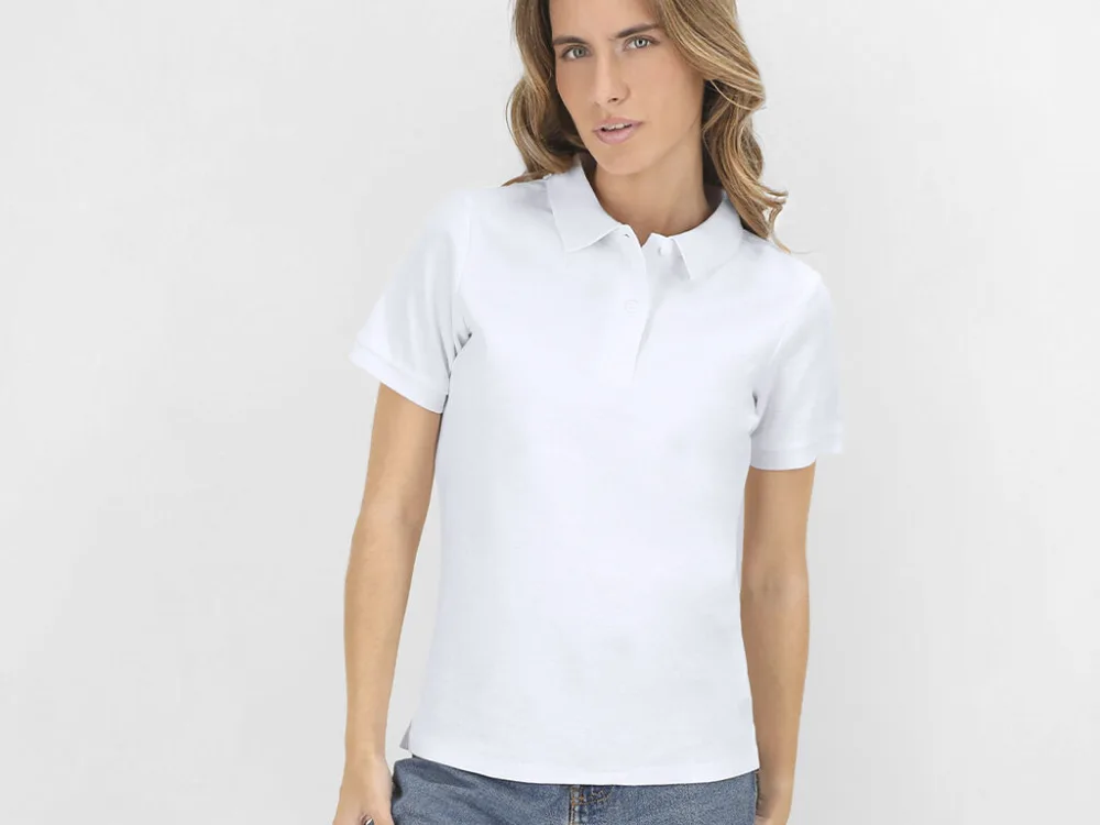 Polo Donna Bianco Koupan