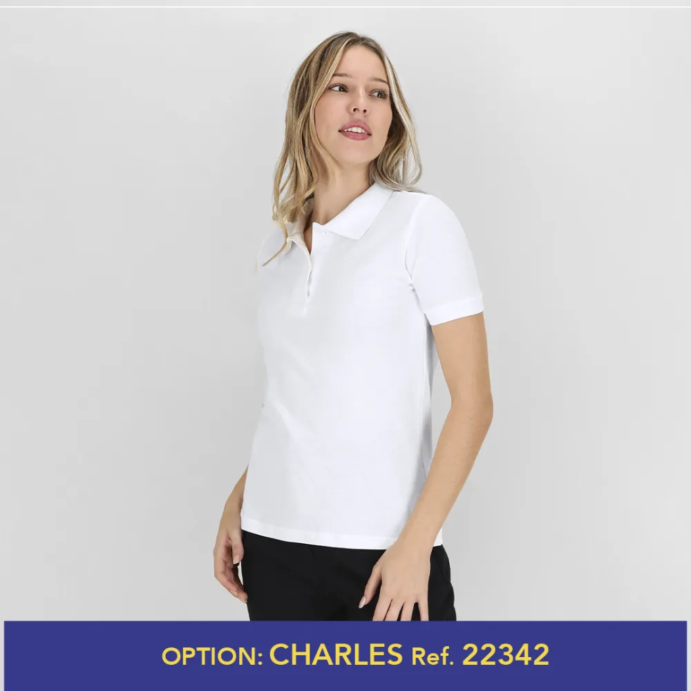 Polo Donna Bianco "Keya" Wps180