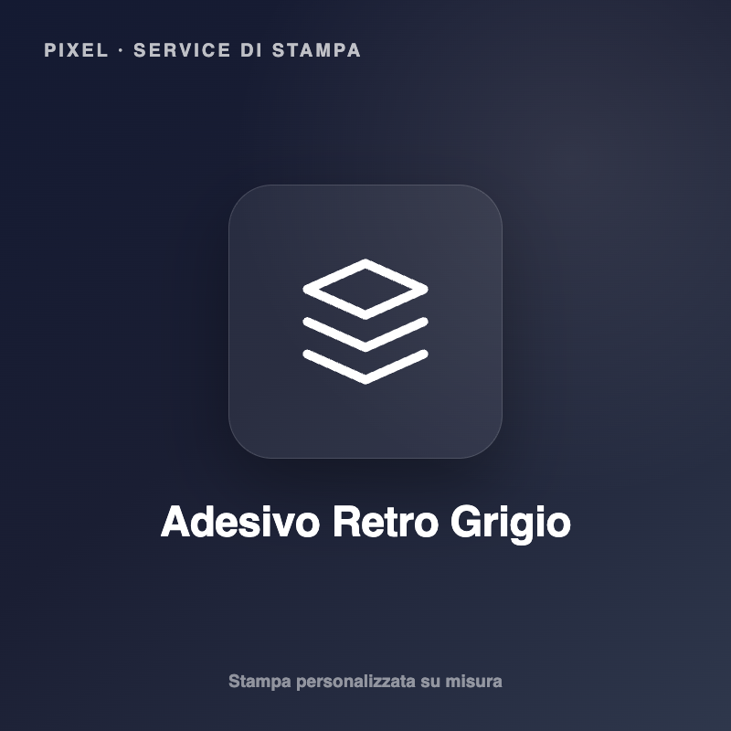 Adesivo Bianco Retro Grigio
